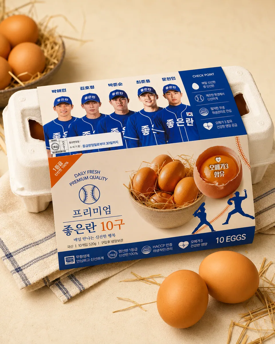프리미엄 좋은란 10구 패키지 — 선수 5인 전면 구성