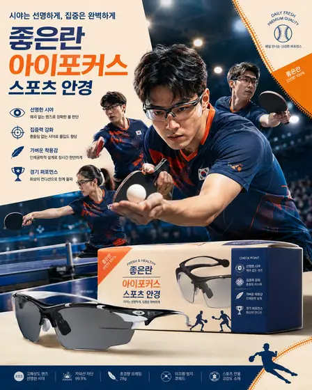 좋은란 아이포커스 스포츠 안경 — 탁구
