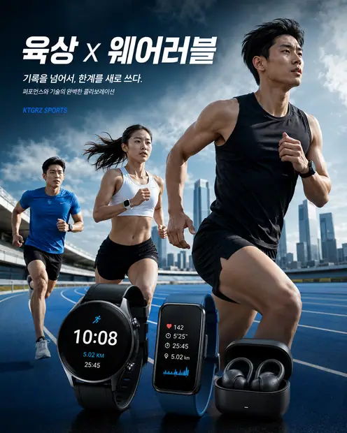 육상 × 웨어러블 협업 시안