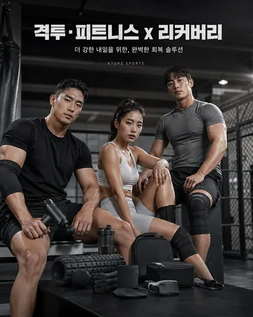 격투 피트니스 × 리커버리 협업 시안